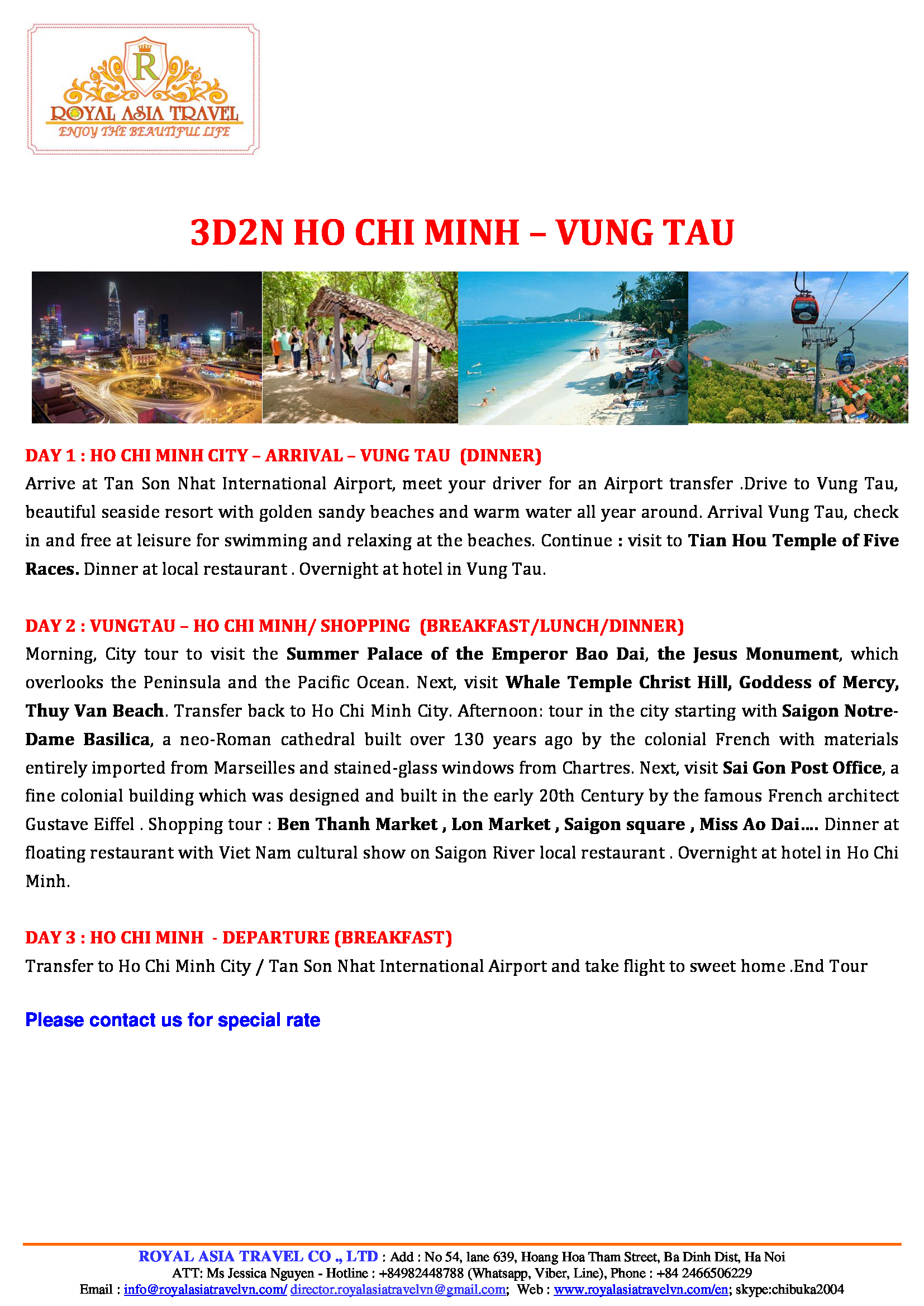 3D2N HO CHI MINH - VUNG TAU. P0