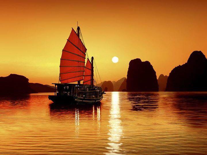 Ha Long at sundown